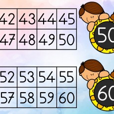 Sayılar ve Çocuklar: 41'den 60'a Sayma Materyali - Rakamlar 41-60, 50, 60, Eğitsel İçerik