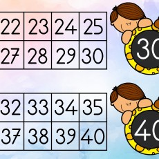 Eğitici Sayı Tanıma Materyali: 21-40 Arası Rakamlar ve Çocuklar