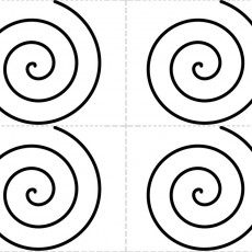 Dört Dönüşlü Spiral Kıvrım Deseni