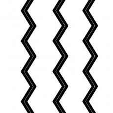 Zigzag Deseni ve Gülümseyen Yüzler - 3 Adet Zıt Çizgi Görseli