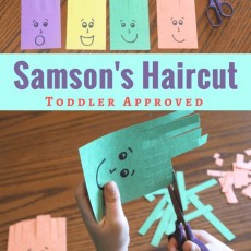 Samson's Haircut Activity for Toddlers - Crafting and Scissors Skills