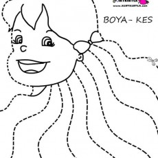 Kız Çocuk Başı Boyama ve Kesme Etkinliği - BOYA-KES
