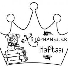 Kütüphaneler Haftası Başlığı ile Kitap Okuyan Çocuk Görseli