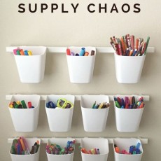 ART SUPPLY ORGANIZATION: 9 CONTAINERS FOR CHAOTIC MATERIALS