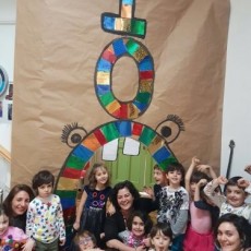 Çocuk Partisi 1 (Bir) Teması - Renkli Duvar Görseli ile Eğlenceli Etkinlik