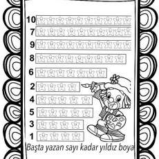 Yıldız Boyama Etkinliği: Sayı Öğrenme ve Renklerle Anlayış Geliştirme