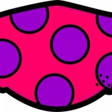 Polka Dotted Face Mask Illustration (Rakam: 0, Sesli: A, Sessiz: L, D, P)