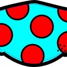 Renkli Dots Desenli Maske İllüstrasyonu