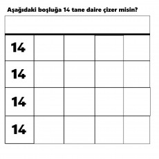 Eğitim Materyali: 14 Sayısı ile Daire Çizme Etkinliği