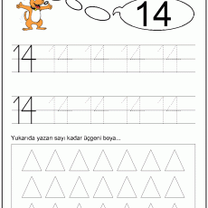 14 Sayı Çalışması: Üçgen Boyama Etkinliği