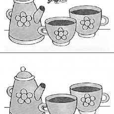 Çaydanlık ve Kahve Fincanları: 1 Arı ve 2 Fincan