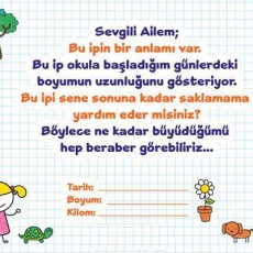 İlkokula Başlangıç Belgesi: Boy Uzunluğu ve Gelişim Takibi