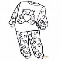 çocuklar-için-Eşofman-Pijama-kıyafet-giysi-boyama-sayfası-1