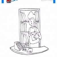 çocuklar-için-Kitaplık-eşyalar-boyama-sayfası-4