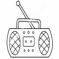 çocuklar-için-Radio-eşyalar-boyama-sayfası-8