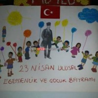 sanat etkınliği ,okuma yazmaçalişması 23 nisan çalişması ,kutlu doğum artık materyal çalişması  (1932)