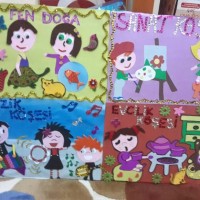 sınıf süsü ,kağit işleri ,boyama çalişması (157)