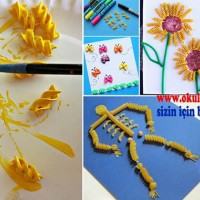 artık materyal ,okuma yazma çalişması ,kağit işleri,sulu boya çalişması (601)