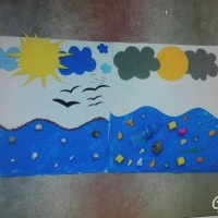 artık materyal ,okuma yazma çalişması ,kağit işleri,sulu boya çalişması (906)