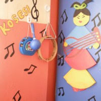 kagit işleri ,artık materyal ,sınıf süsü(1049)