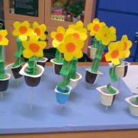 kagit işleri ,artık materyal ,sınıf süsü(1056)