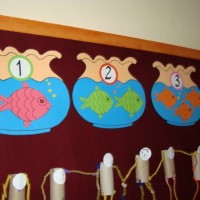 kagit işleri ,artık materyal ,sınıf süsü(1061)