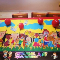 kagit işleri ,artık materyal ,sınıf süsü(1164)