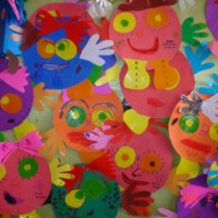 kagit işleri ,artık materyal ,sınıf süsü(1175)