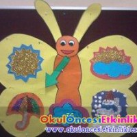 kagit işleri ,artık materyal ,sınıf süsü(1176)