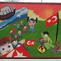 kagit işleri ,artık materyal ,sınıf süsü(1195)