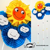 kagit işleri ,artık materyal ,sınıf süsü(1201)