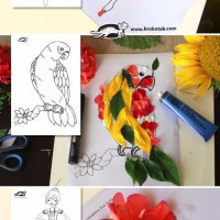 kagit işleri ,artık materyal ,sınıf süsü(1202)