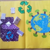 kagit işleri ,artık materyal ,sınıf süsü(1219)