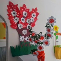 kagit işleri ,artık materyal ,sınıf süsü(1231)