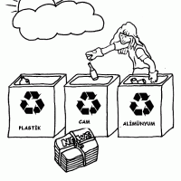 kagit işleri ,artık materyal ,sınıf süsü(475)