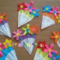 kagit işleri ,artık materyal ,sınıf süsü(529)