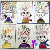 kagit işleri ,artık materyal ,sınıf süsü(532)