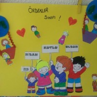 kagit işleri ,artık materyal ,sınıf süsü(533)