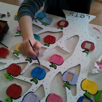 kagit işleri ,artık materyal ,sınıf süsü(586)