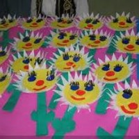 kagit işleri ,artık materyal ,sınıf süsü(606)