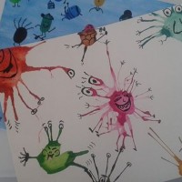 kagit işleri ,artık materyal ,sınıf süsü(669)