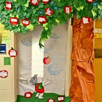 kagit işleri ,artık materyal ,sınıf süsü(685)