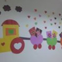 kagit işleri ,artık materyal ,sınıf süsü(699)