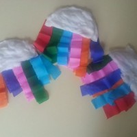 kagit işleri ,artık materyal ,sınıf süsü(724)