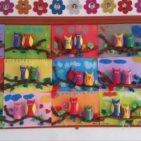 kagit işleri ,artık materyal ,sınıf süsü(726)