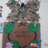 kagit işleri ,artık materyal ,sınıf süsü(740)