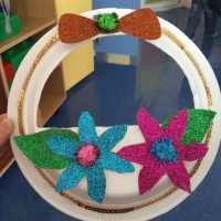 kagit işleri ,artık materyal ,sınıf süsü(748)