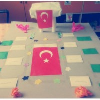 kagit işleri ,artık materyal ,sınıf süsü(751)