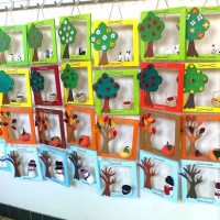 kagit işleri ,artık materyal ,sınıf süsü(752)