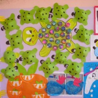 kagit işleri ,artık materyal ,sınıf süsü(760)